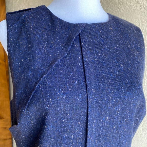 Banana Republic dark blue tweed sheath dress Size 10 - Picture 6 of 14
